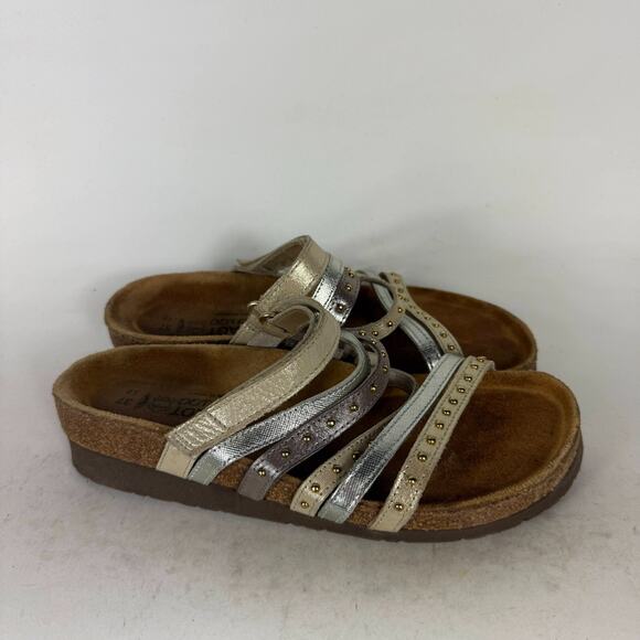 Naot Prescott Strappy Sandals Women's 6 Multicolor Leather Slip-On Open Toe - Picture 2 of 9